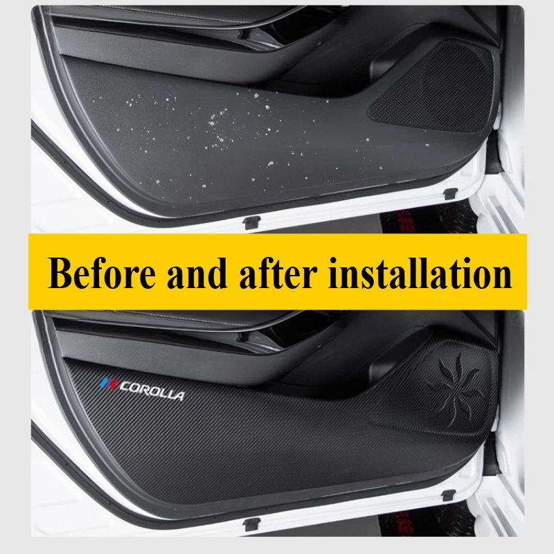 Precision Fit Door Armor ​​For Toyota Highlander 2022-2025 - Carbon Fiber Kick Plates W/3M Adhesive & Anti-Sag Tech Tools