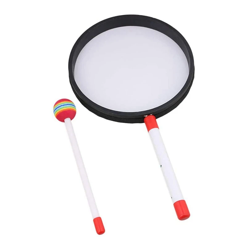 10Pack 8Inch Lollipop Drum With Mallet Rainbow Color Music Rhythm Instruments Kids Baby Children Playing Toy