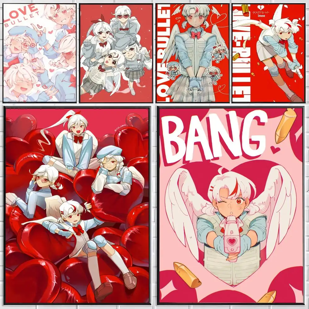 Manga L-Love B-Bullet Poster Stylish Wall Art for Bedroom Living Room Bar Café Home Decor Gift