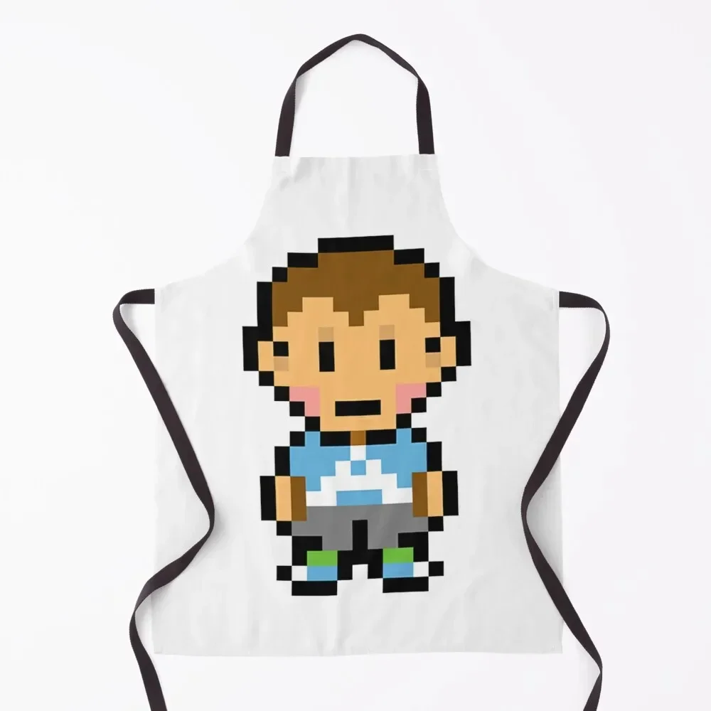 

8-битный оригинальный художественный мужской фартук Villager 3 с персональным логотипом, рабочая женская кухонная куртка, женские кухонные вещи для дома, фартук