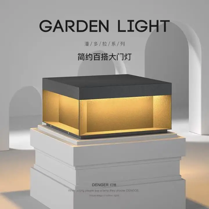 Waterproof courtyard luminous box solar villa pillar light