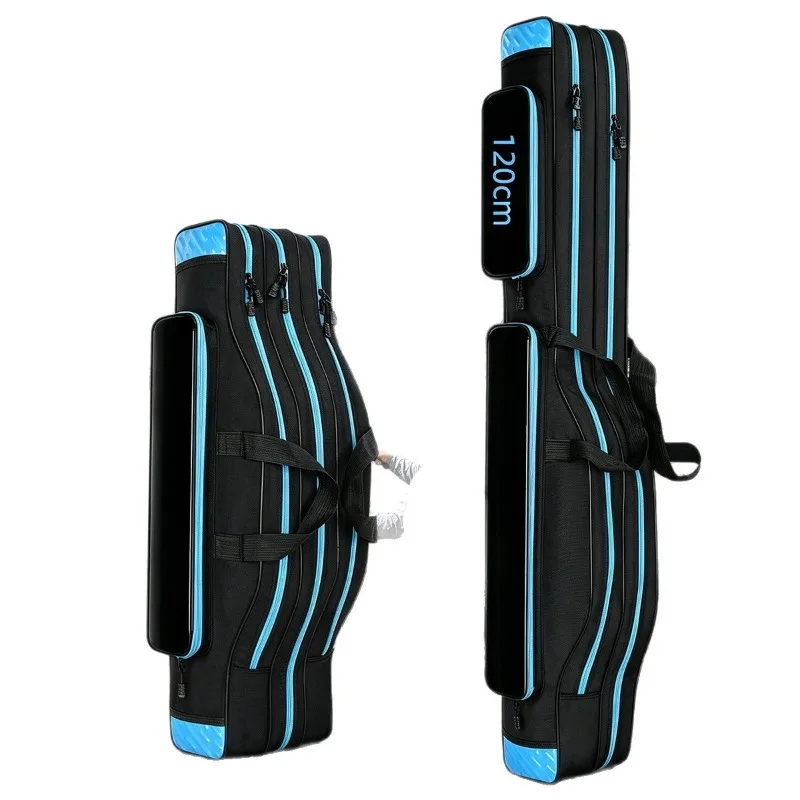 Waterproof fishing gear bag, big belly fishing bag, large-capacity sea pole bag multi-function, storage bag fishing supplies