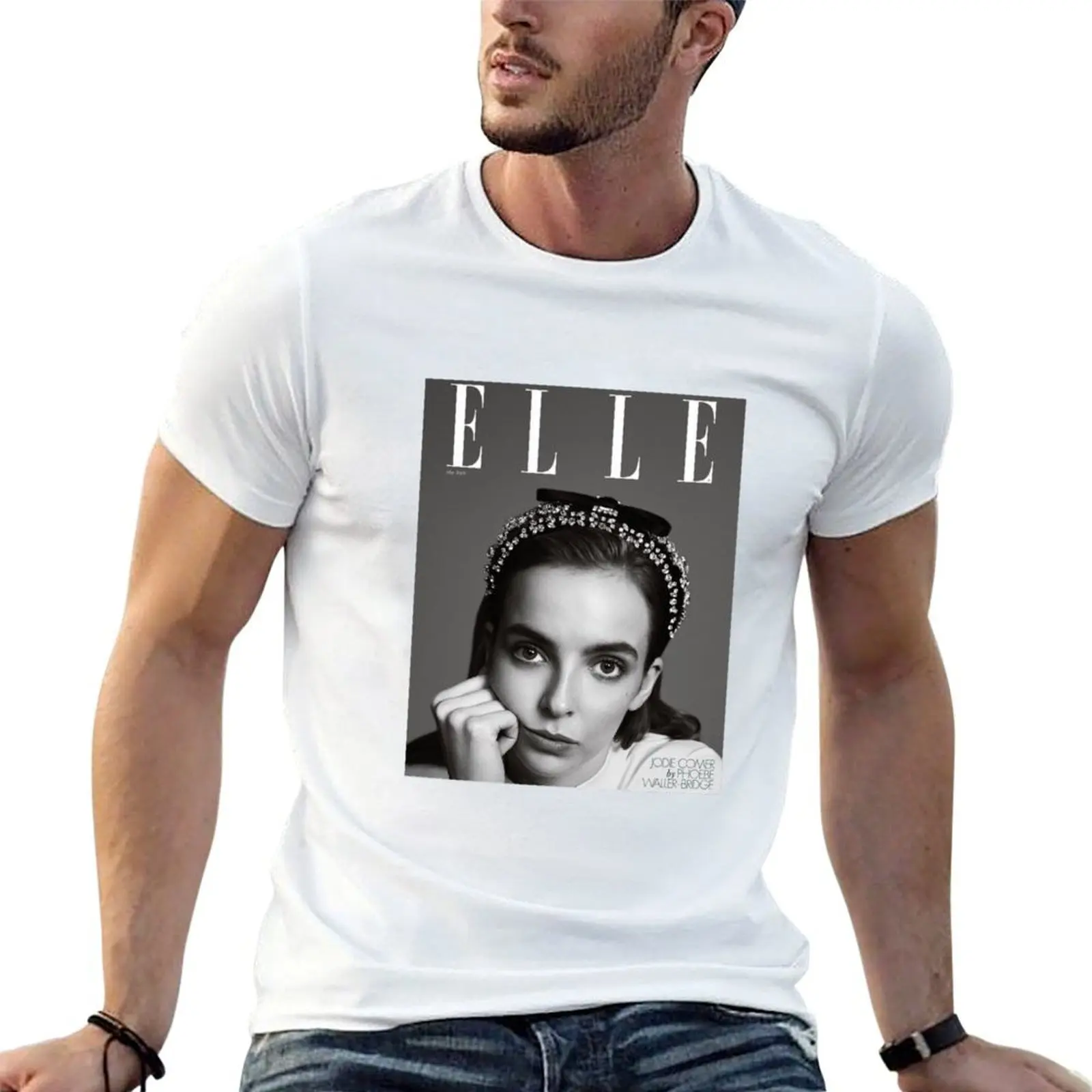 

Jodie Comer - Elle T-Shirt graphic t shirts for man man t shirt summer t shirts for man graphic vintage T-shirt