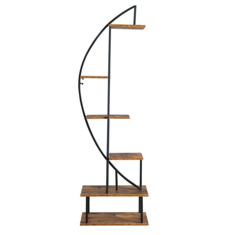 

Artisasset 6th Floor Half Moon Ironwood Suitable For Garden Balcony Patio Lawn Home Dration Plant Stand Flower Pot Stand Iron F