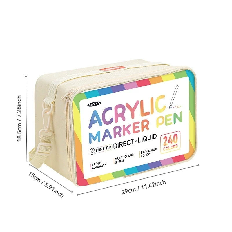 108/240 colors Acrylic Paint Pens Markers Brush Tip Paint Markers for Rock Painting Wood Canvas Stone Christmas Gift DIY Crafts