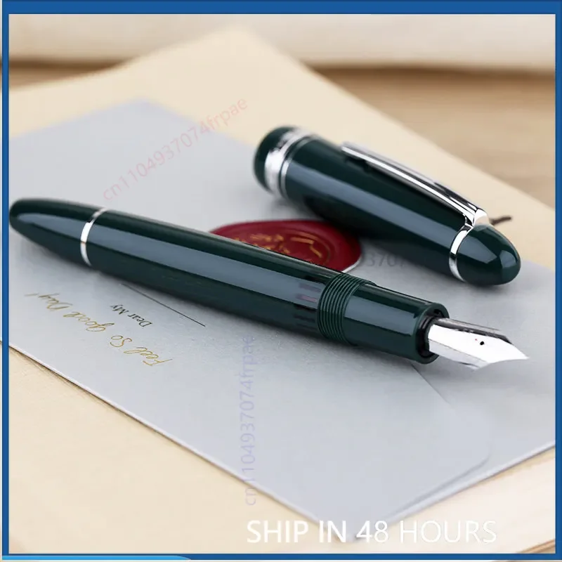 For MAJOHN P136 Fountain Pen Solid Copper Piston Large Exposed Nib Adult Office Student Gift Stationery