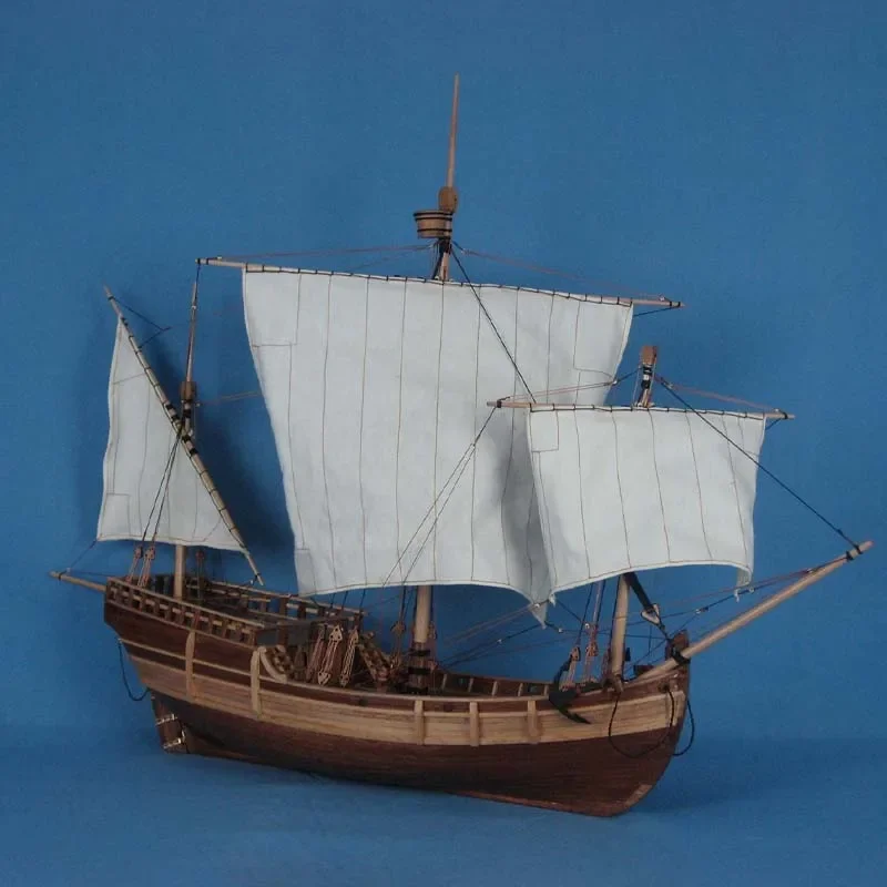 

1/50 Wooden Sailing Ship Model PINTA Assembly Kit DIY Handmade Kit Simulated Ship Model Ornaments Decoration Collection