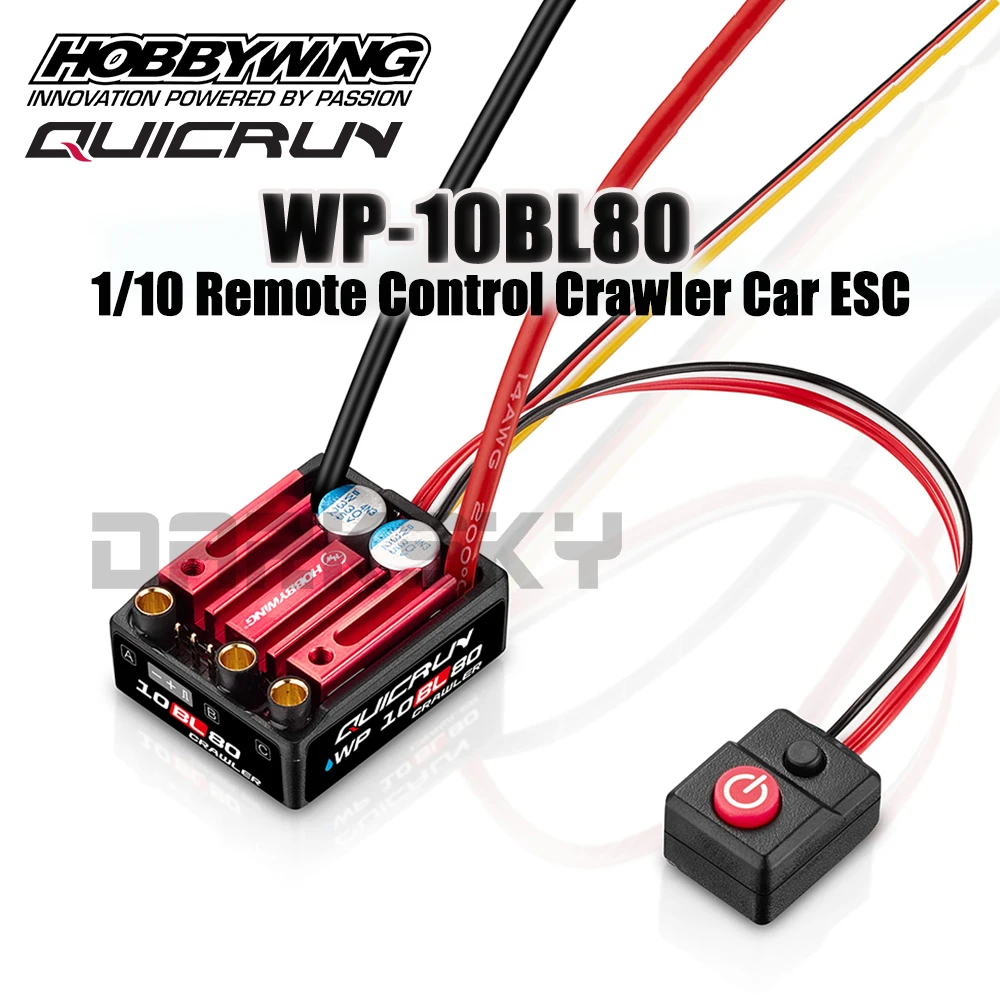 

Hobbywing QUICRUN ESC WP-10BL80 Crawler 1/10 RC Car Waterproof Brushless ESC Electronic Speed Controller