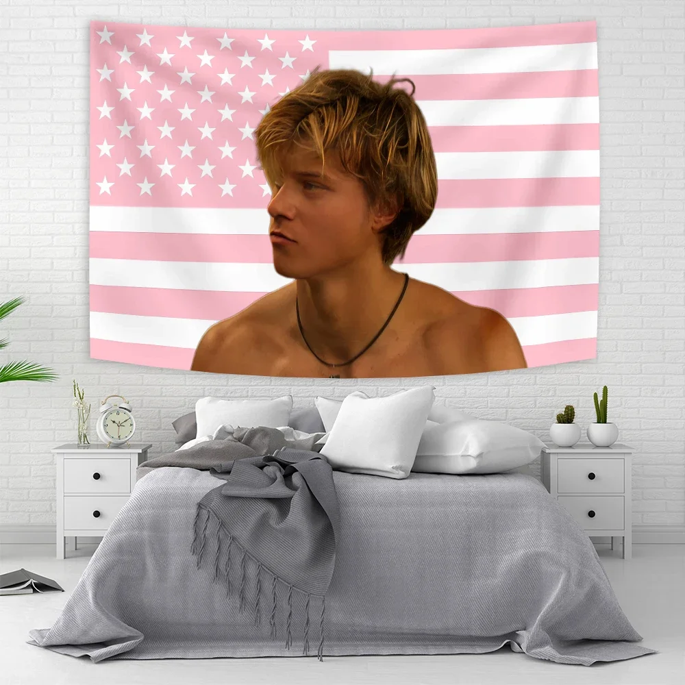 JJ Outerbanks Tapestry JJ Maybank American Flag Aesthetic Bedroom Decoration Obx Outer Banks Tapestrys house decoration