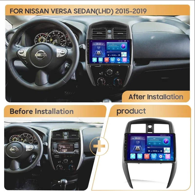 MAMSM Car Radio for Nissan Versa Sedan(LHD) 2015-2019 10.1Inch Android Multimedia Video Audio Player Auto Carplay Stereo 2din