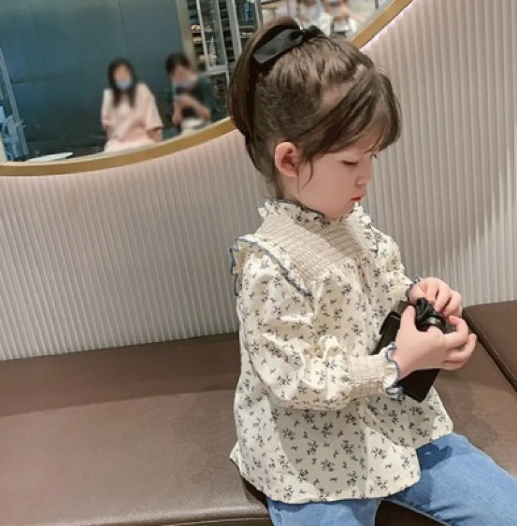 Girls' Shirts, Cotton Fashionable Korean Style Spring and Autumn Stylish Princess Tops for Kidsren Aged 3-6 Years Old, New Products for Kidsren's Clothing - view 5