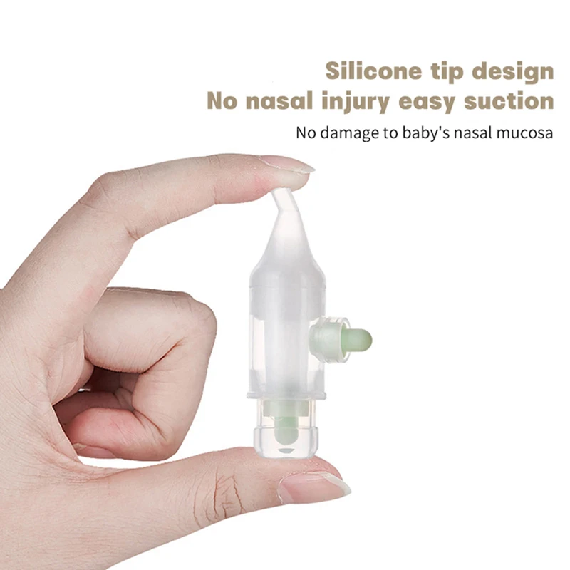 Baby Nasal Aspirator Newborn Silicone Nose Cleaner Vacuum Suction Infant Nose Vacuum Sucker Soft Tip Cleaner Baby Care Accessory