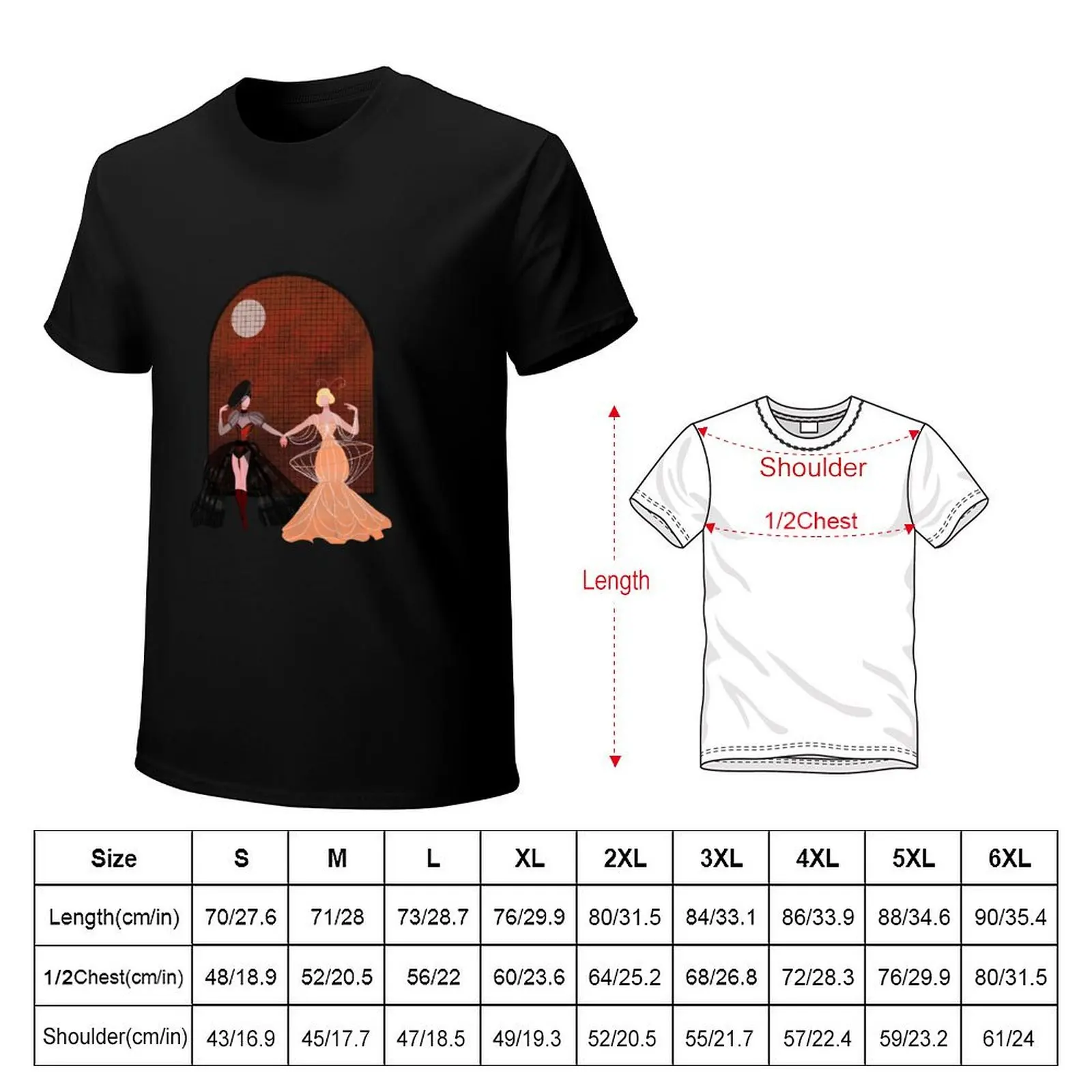 The Vamp and the Lamp Rosénali fanart T-Shirt Relaxed Fit Casual Short Sleeve Top
