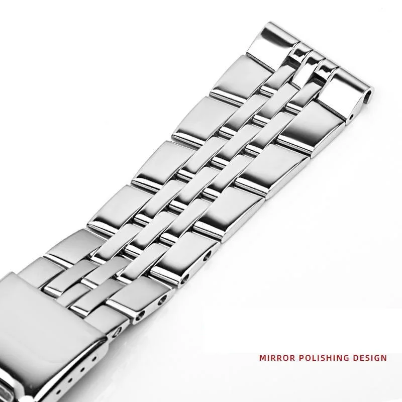 Solid Stainless Steel Watchband For Breitling Watch Strap 20mm 22mm 24mm Men\'s  Luxury Bracelet Push-Button Hidden Clasp Logo On