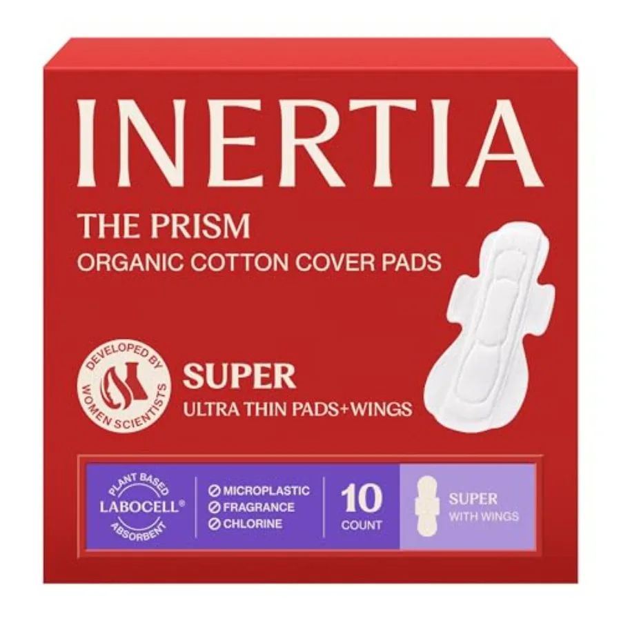 

The Prism Super Truly Organic Ultra Thin and Leak-Proof Organic Cotton Korean Pads with Wings Heavy Absorbency Hypoallergenic,
