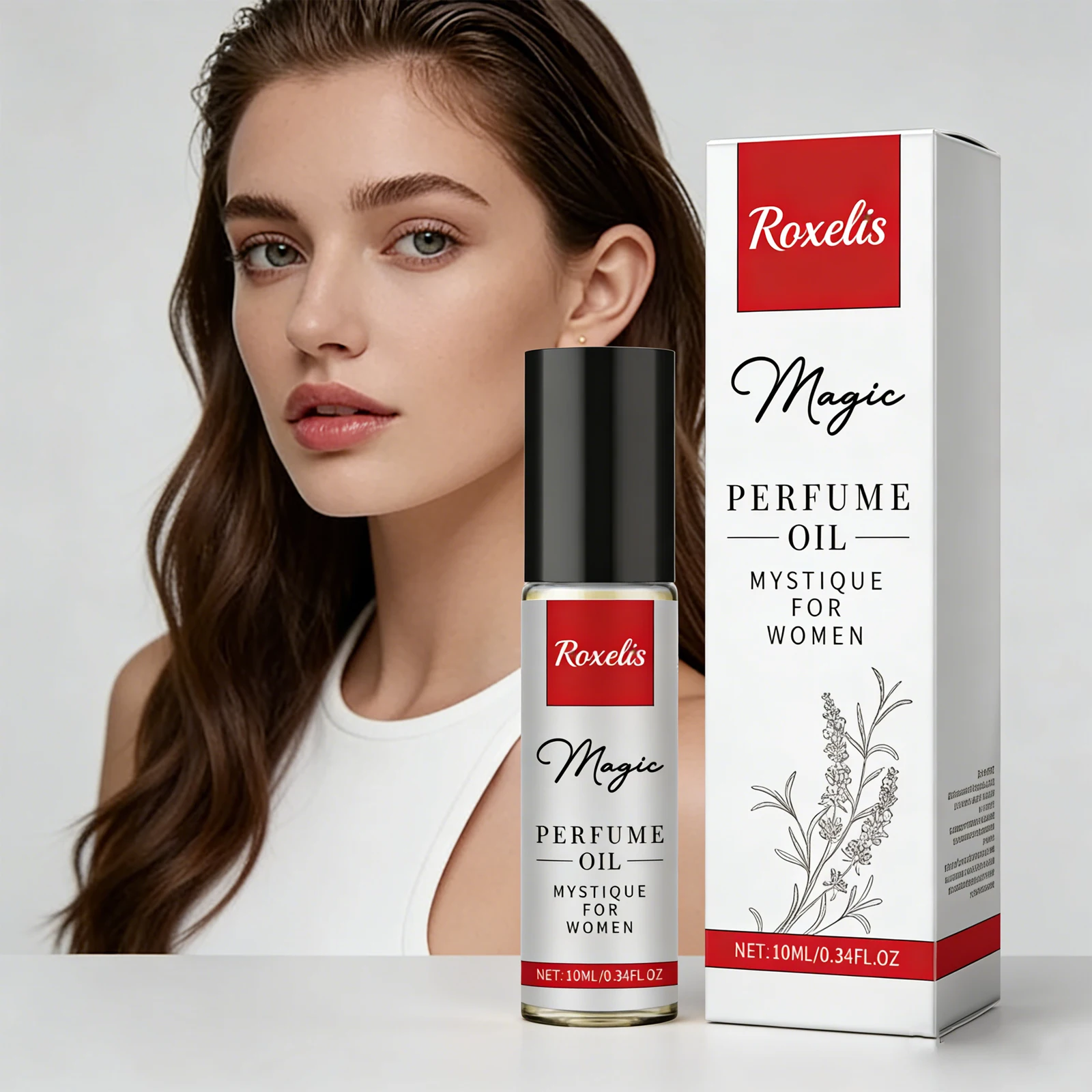 

Roxelis 10ml Charming Mystique Perfume Oil Long-Lasting Romantic Floral Scent Soothes Mood Enhances Allure Perfect for Dating