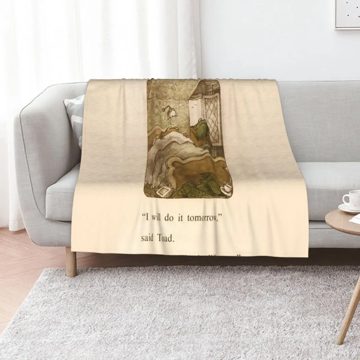Frog And Toad I will Do It Tomorrow Throw Blanket Summer Beddings funny gift Giant Sofa Loose Winter beds For Baby Blankets