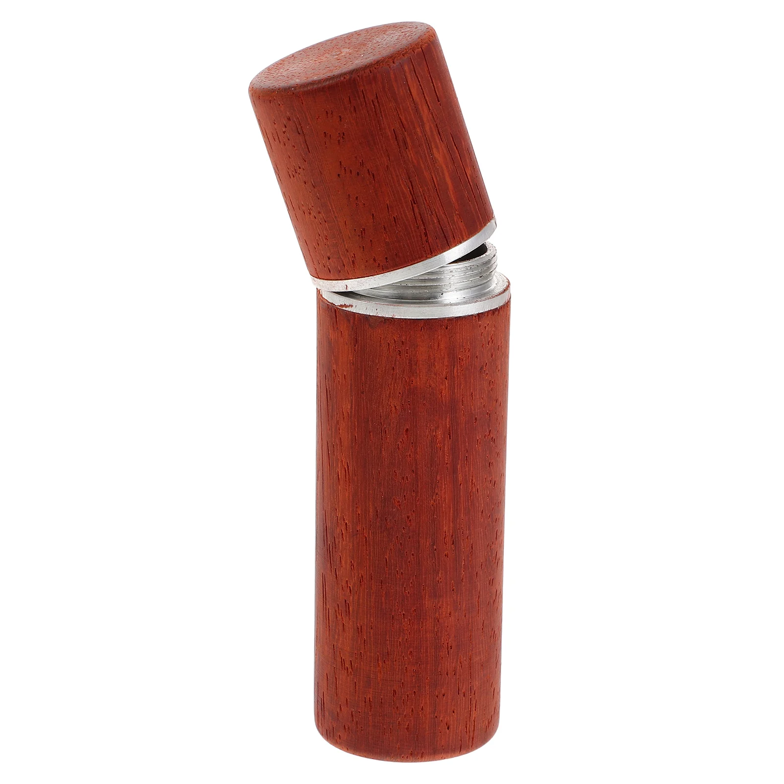 

s Tea Wooden Loose Leaf Storage Container Airtight Aluminum Lid Portable Travel Canister Decor