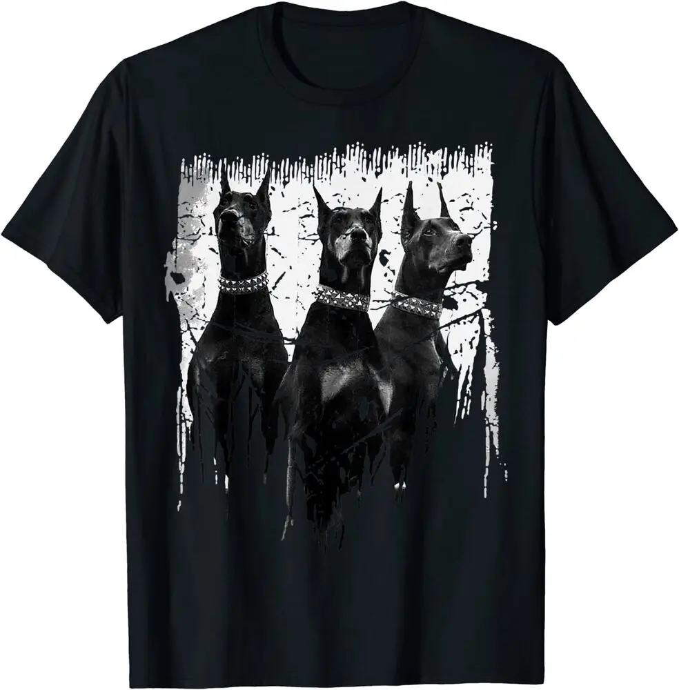 Doberman Pinscher Black And White Dog Lovers T-Shirt Anime Graphic T-shirts For Men Clothing Women Short Sleeve Tees