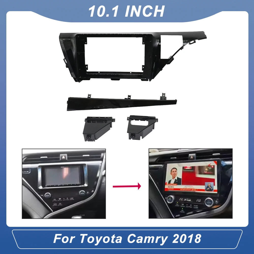 

10 Inch Car Frame Adaptor Canbus Box Decoder for Toyota Camry 2018 Android Radio Dash Fitting Panel Kit