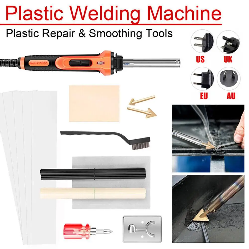 1Set Automotive Repair Welding Kit Ceramic Heating Technology Car Bumper Cracking Repair Tools Soldering Iron For Plastic Repair