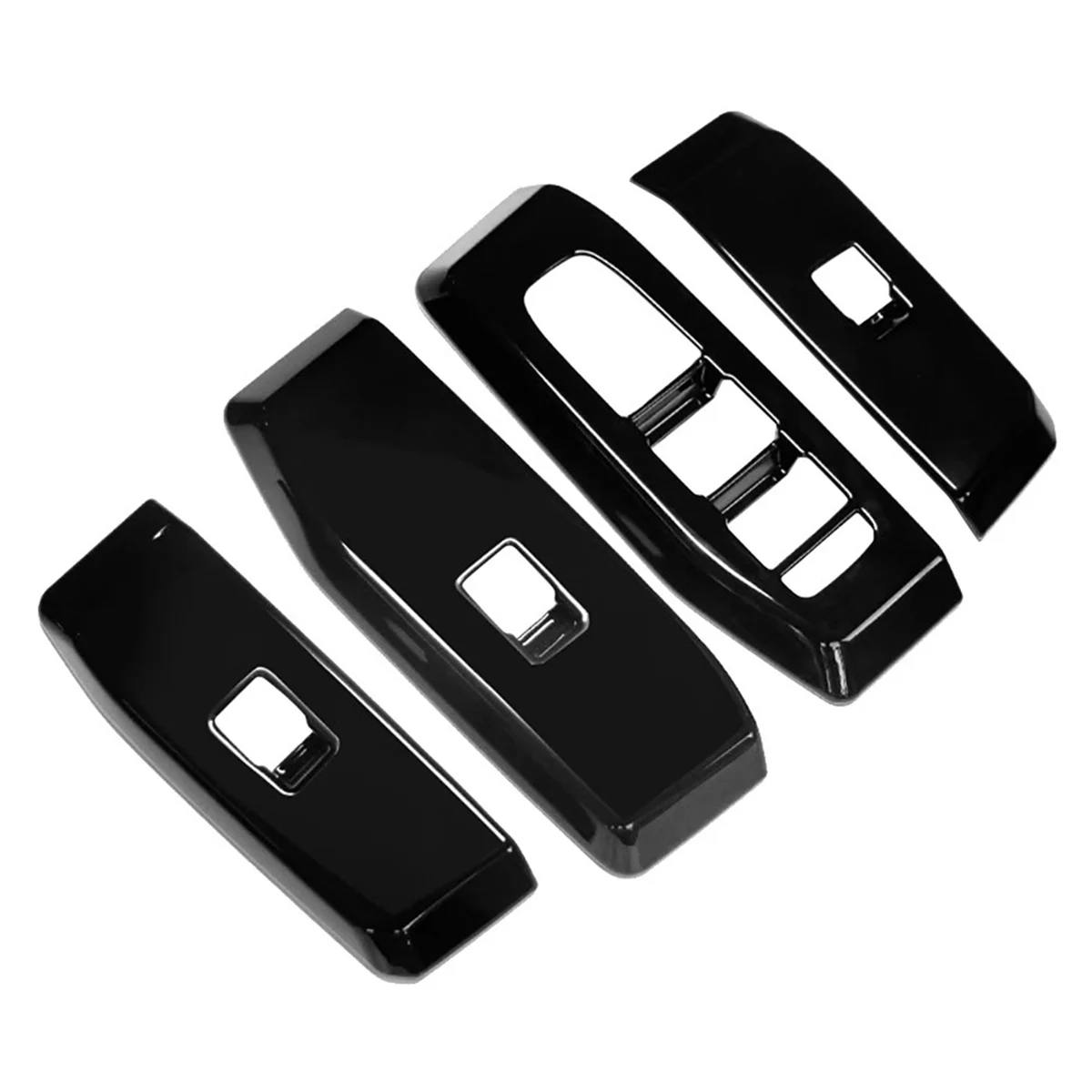 Car Window Glass Lift Switch Panel Trim Stickers for Prado LC250 2024 Interior Accessories RHD Glossy Black