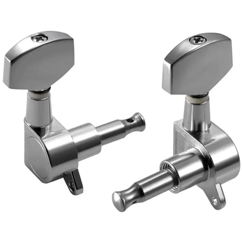 

A61P Набор из 12 колпачков для настроек струн акустической гитары (6 левых + 6 правых), серебристые