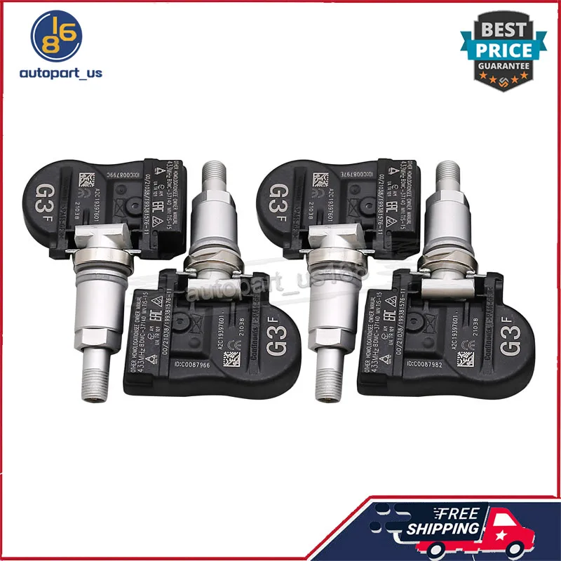 4X FOR Fiat 124 Mazda 2 3 5 (CW) 6 CX-3 (DJ1) CX-5 (KF) CX-9 (TB1) 433MHz BDMC37140 BDMC-37140 TPMS Tire Pressure Monitor Sensor