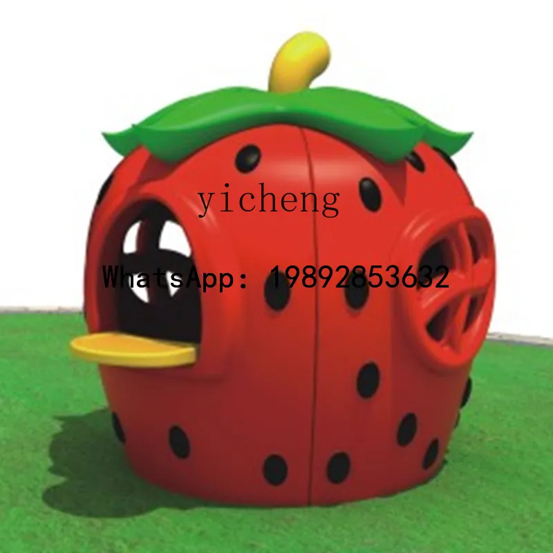 WJ البلاستيك الفراولة المشاغب القلعة منزل الأطفال خيمة رياض الأطفال في الهواء الطلق لعبة البيت