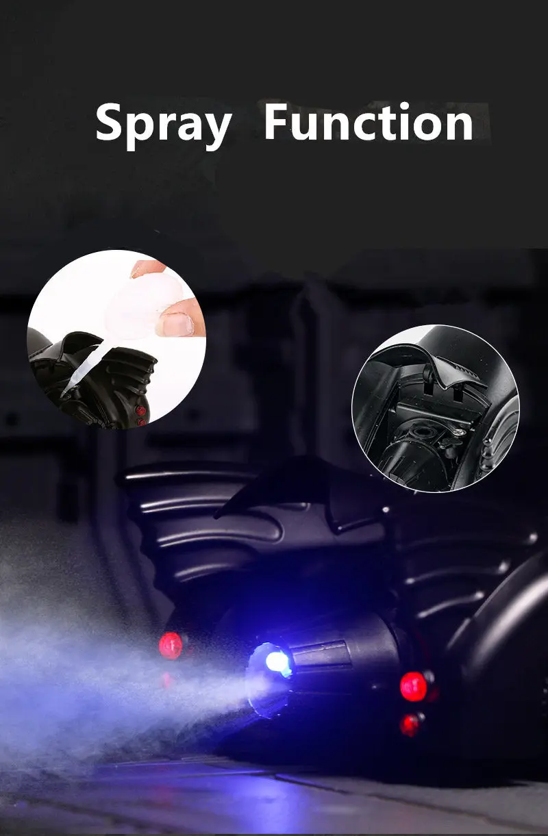 1/24 klassische Film Auto Legierung Batmobil Bat Sport Auto Modell Diecast Metall Spielzeug Racing Auto Modell Sound Licht Simulation Kinder Geschenke – Detail 6