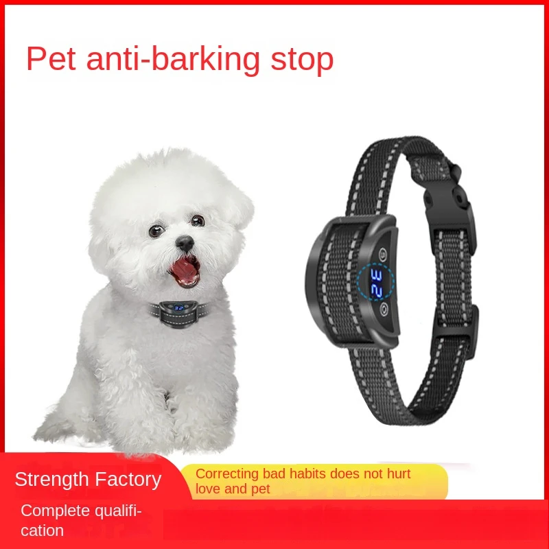 

Remote-Controlled Anti-Barking Training Collar Rechargeable Waterproof Dog Bark Stopper Device