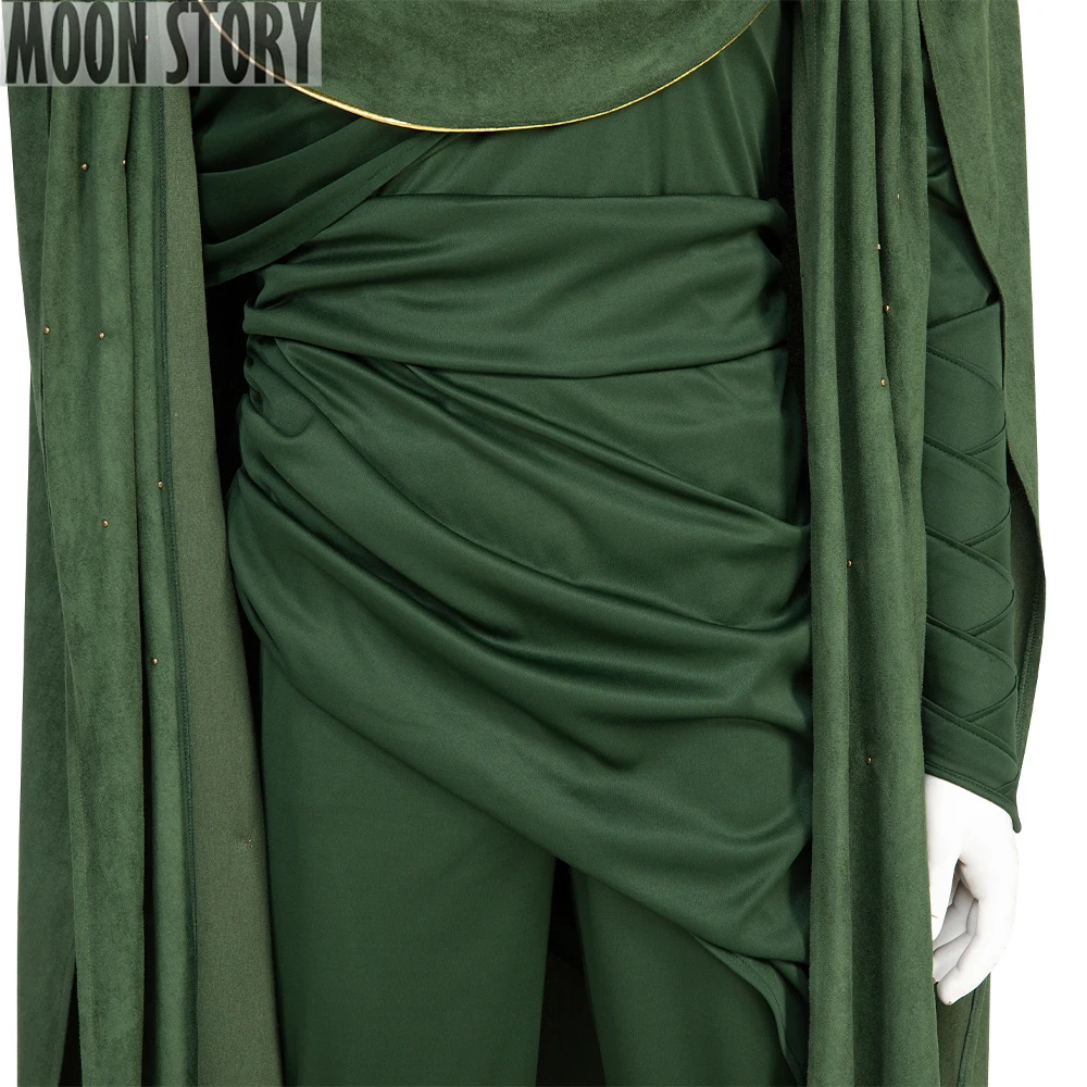 Loki 2 Grenn Cloak God Traje para homens, Carnaval de Halloween, Super-herói Cosplay, cocar, adulto