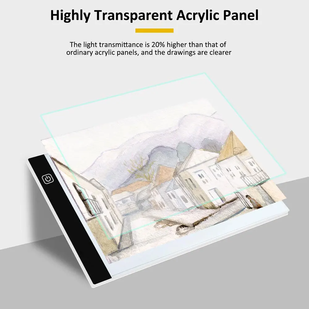 لوحة رسم LED مقاس A5، لوحة نسخ بإضاءة LED، سطوع قابل للتعديل لمشاريع الرسم الفنية الماسية #2
