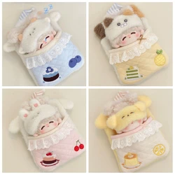 10cm Doll Sleeping Bag Cute Cake Doll Bedding Eye Mask Toy Dollhouse Mini Mattress Pillow Quilt Cotton Stuffed Doll