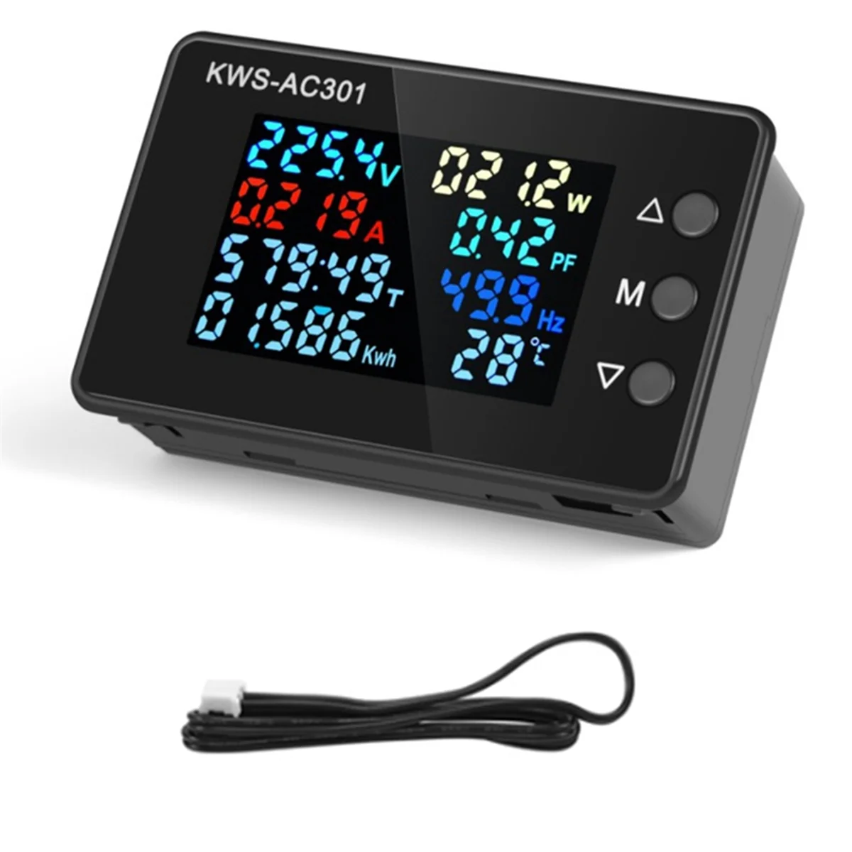 Digital Display Current Voltmeter 50-300V AC Wattmeter Multifunction Electric Meter Power Detector AC 20A