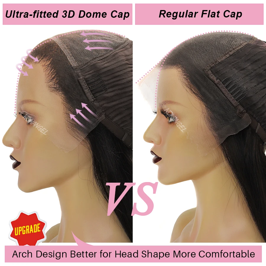 Wow Angel HD Lace Front Wigs 36inch Straight Wig Clean Hairline Melt Skin Invisible 13x6 HD Lace Front Human Hair Wig Glueless