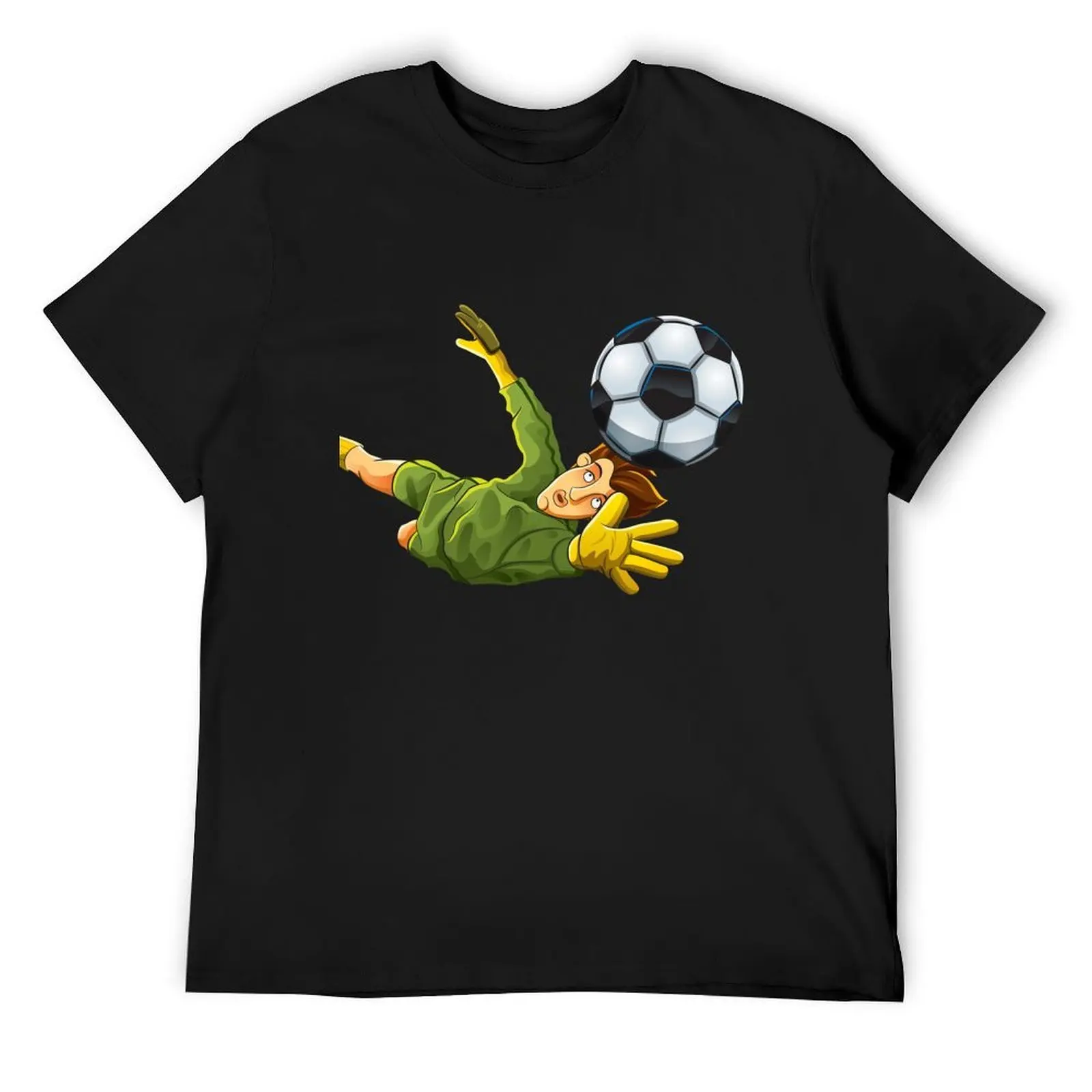 

Goalkeeper jump to ball T-Shirt Luxury man Short sleeve tee fashion shirts Men's t-shirt