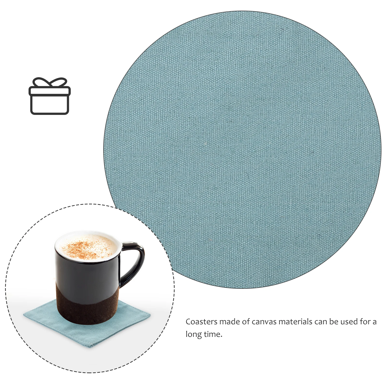 

4pcs Square Coasters Canvas Water Absorbent Non-Slip Drink Pad Heat Insulated Table Mat For Home Kitchen Decor Reusable Cup Pads
