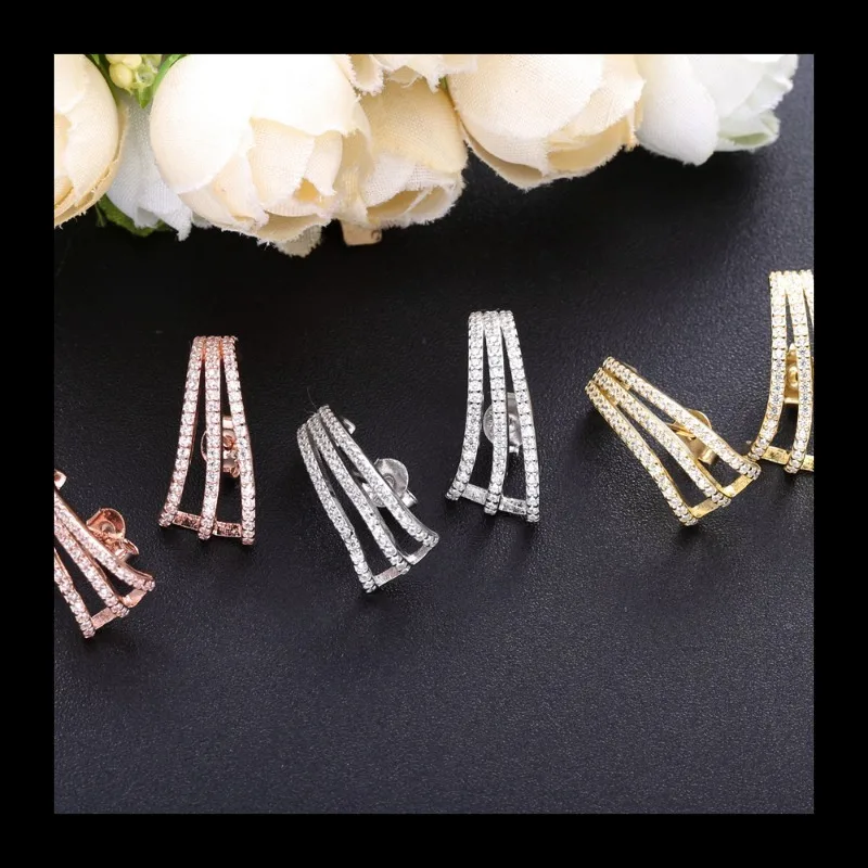 

Модные персонализированные серьги, многослойные серьги с дизайном линий