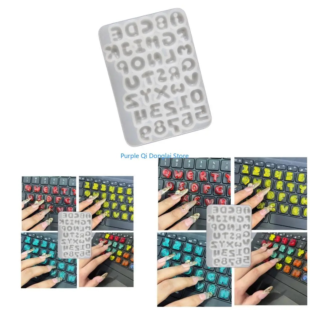 L21E Letter Jewelry Mold Decorating Silicone Moulds Silicone Texture Suitable for Art Projects and Shelf Displays