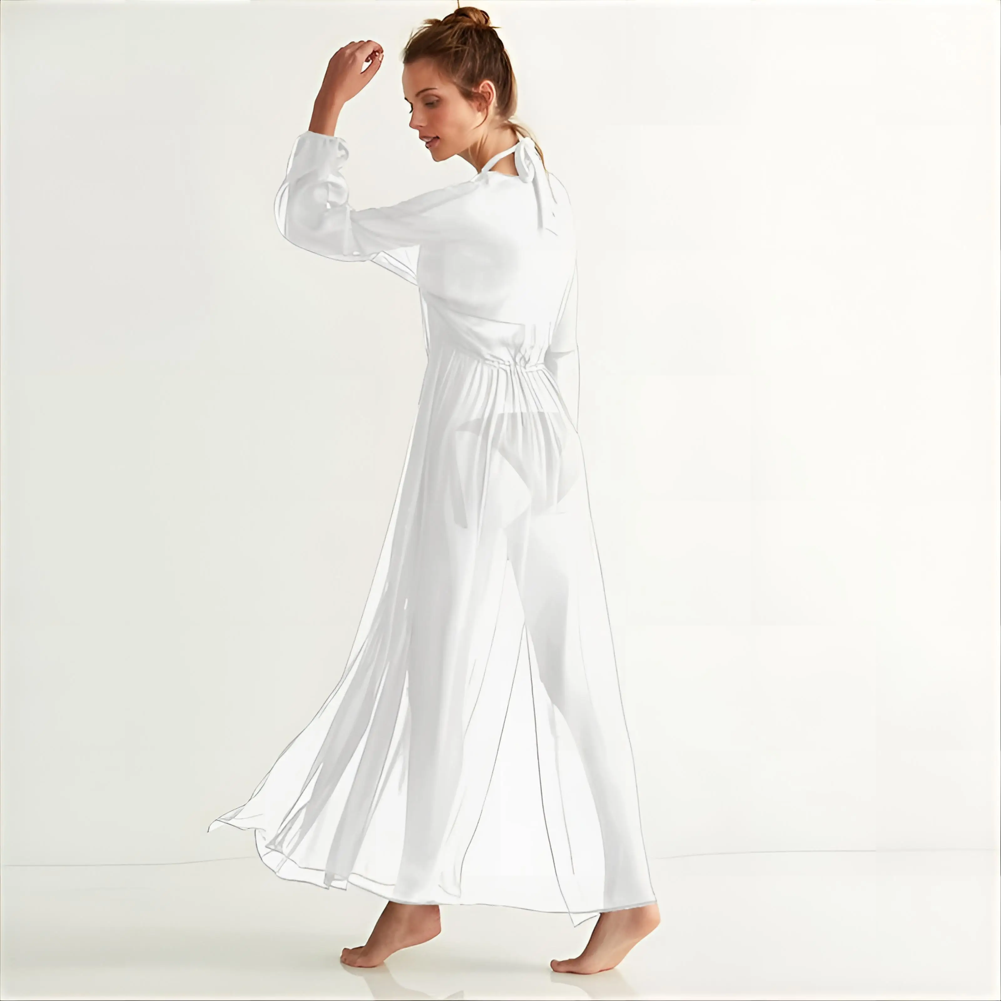 

Пляжная накидка для женщин больших размеров, пляжный саронг ручной работы с бантом, классический саронг в цыганском стиле для отпуска