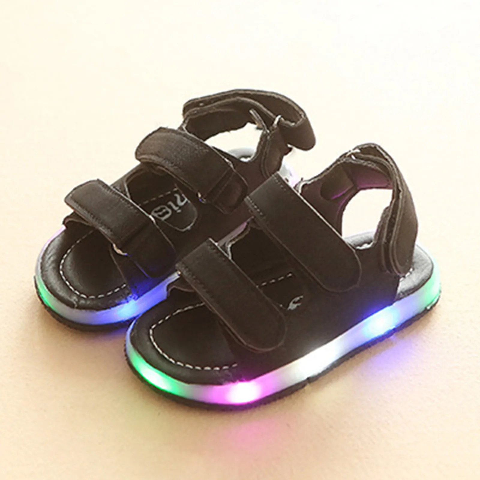 

Size 21-25 Summer Kids LED Beach Sandals with Light Baby Sandals for Girls Boys Soft Bottom Children Shoes Little Toddler Shoes