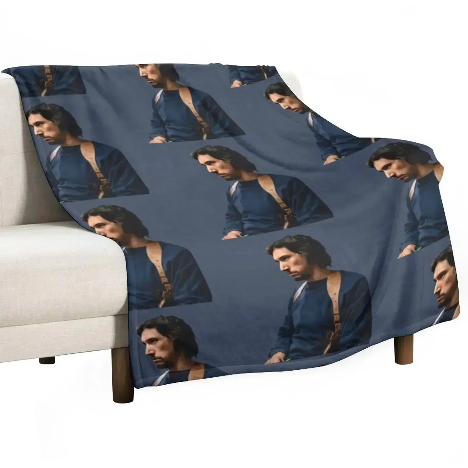 ADAM DRIVER AS FLIP ZIMMERMAN IN BLACKkKLANSMAN Throw Blanket Designers Sofas Beautifuls Blankets