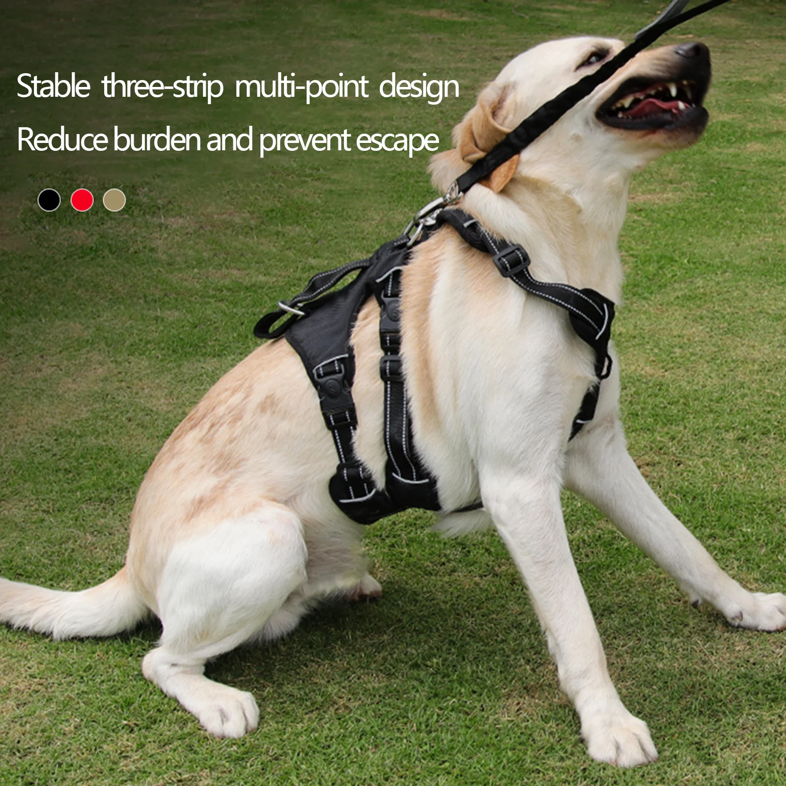 Anti-sprint Dog Harness Medium Larger Dog Vest Harnesses 1680D Oxford Cloth Sponge Buffer Dogs Harness Pet Dogs Accessoires