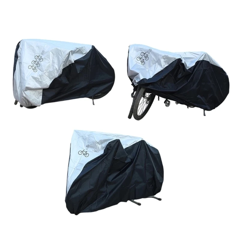 Mountain Bicycles Cover for 1, 2 Bikes, Outdoor Watertight Bikes Cover Bicycles Protections Cover for Electric Bicycles