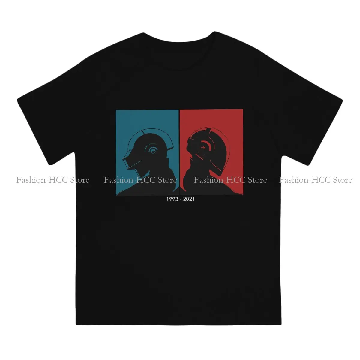 Epilogue Fashion Polyester TShirts Daft Punk Electronic Music Band Men Harajuku Tops T Shirt O Neck