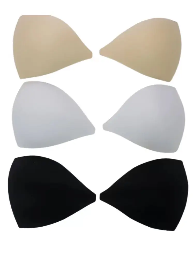 10pair Khaki Tri angle Push up Pads Breast Pads  Bra Soft Foam Cup For Bikini Padding Insert Bra Accessories WB137