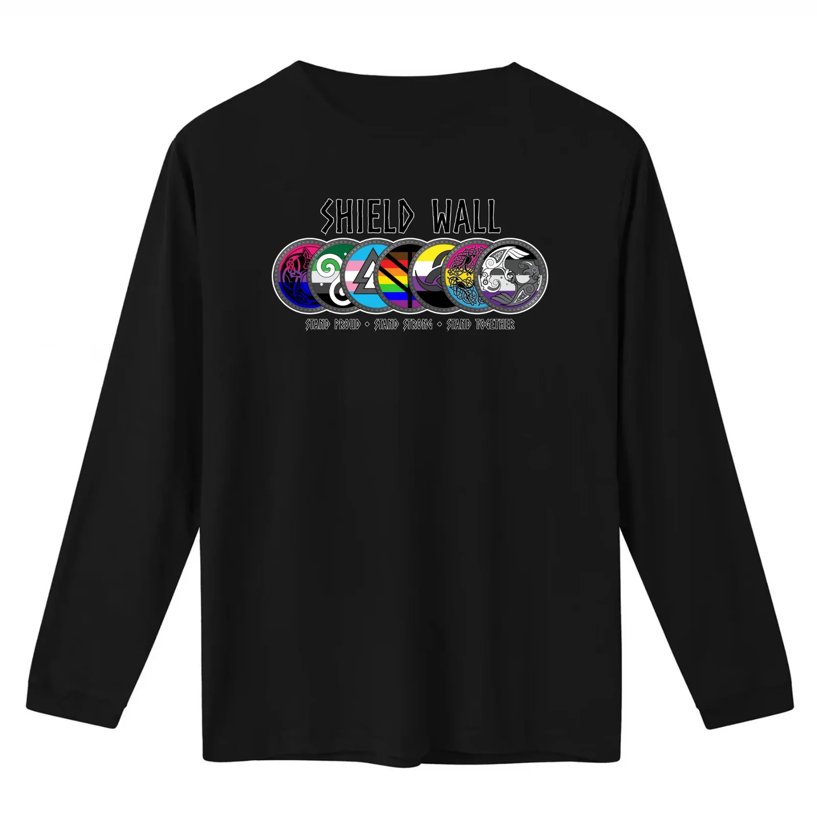 Shield Wall (Pride Variant) T-Shirt Summer Casual Cotton Tee Oversized Streetwear Tops Vintage Graphic Print 100% Cotton