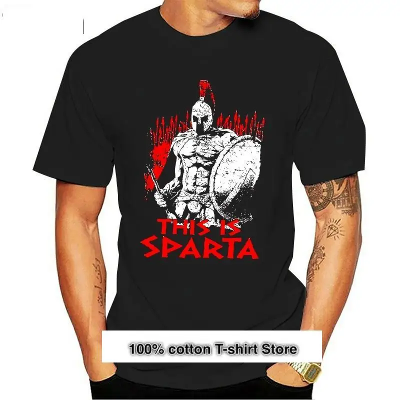 Camiseta de Esparta para hombre, 300 algodón, el mejor precio, película leonidas, esta es sparta molon, regalo, unisex(2)