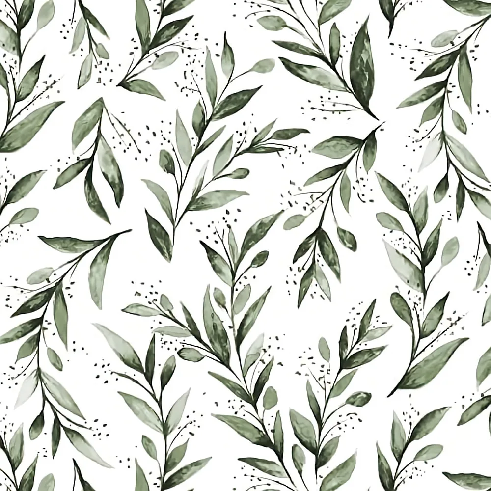 

Green Leaf Peel and Stick Wallpaper Modern Self Adhesive Wallpaper Floral Contact Paper Removable Watercolor Leaf Wallpaper